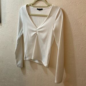 EUC Forever 21 ribbed cream top, likely size small